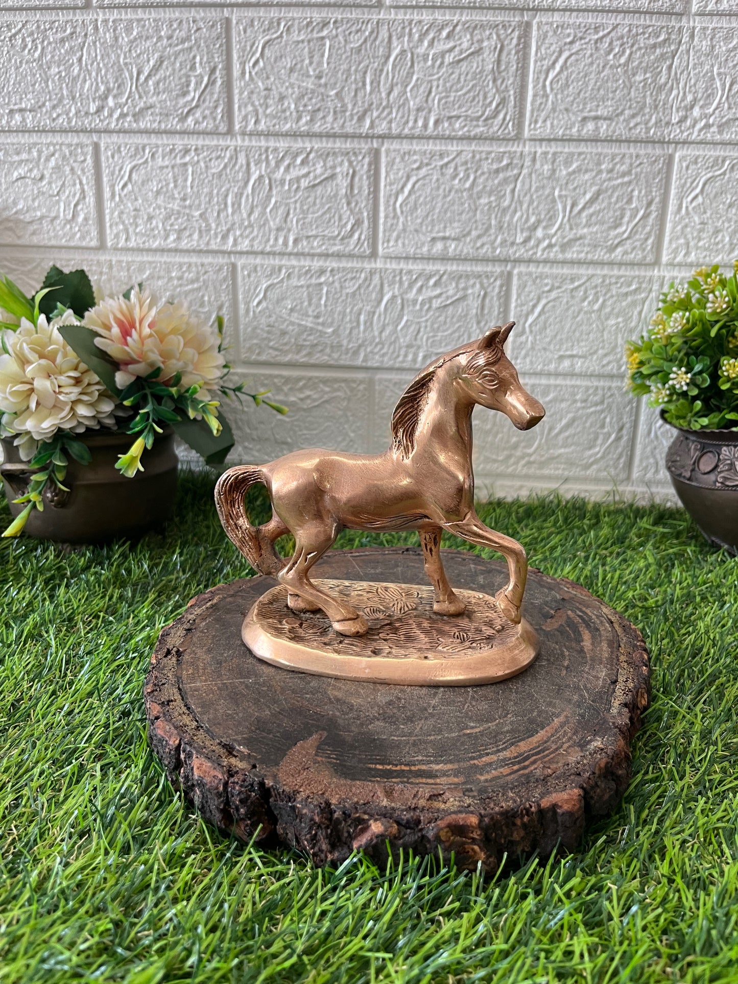 Brass Horse Table Top - Antique Animal Figurine