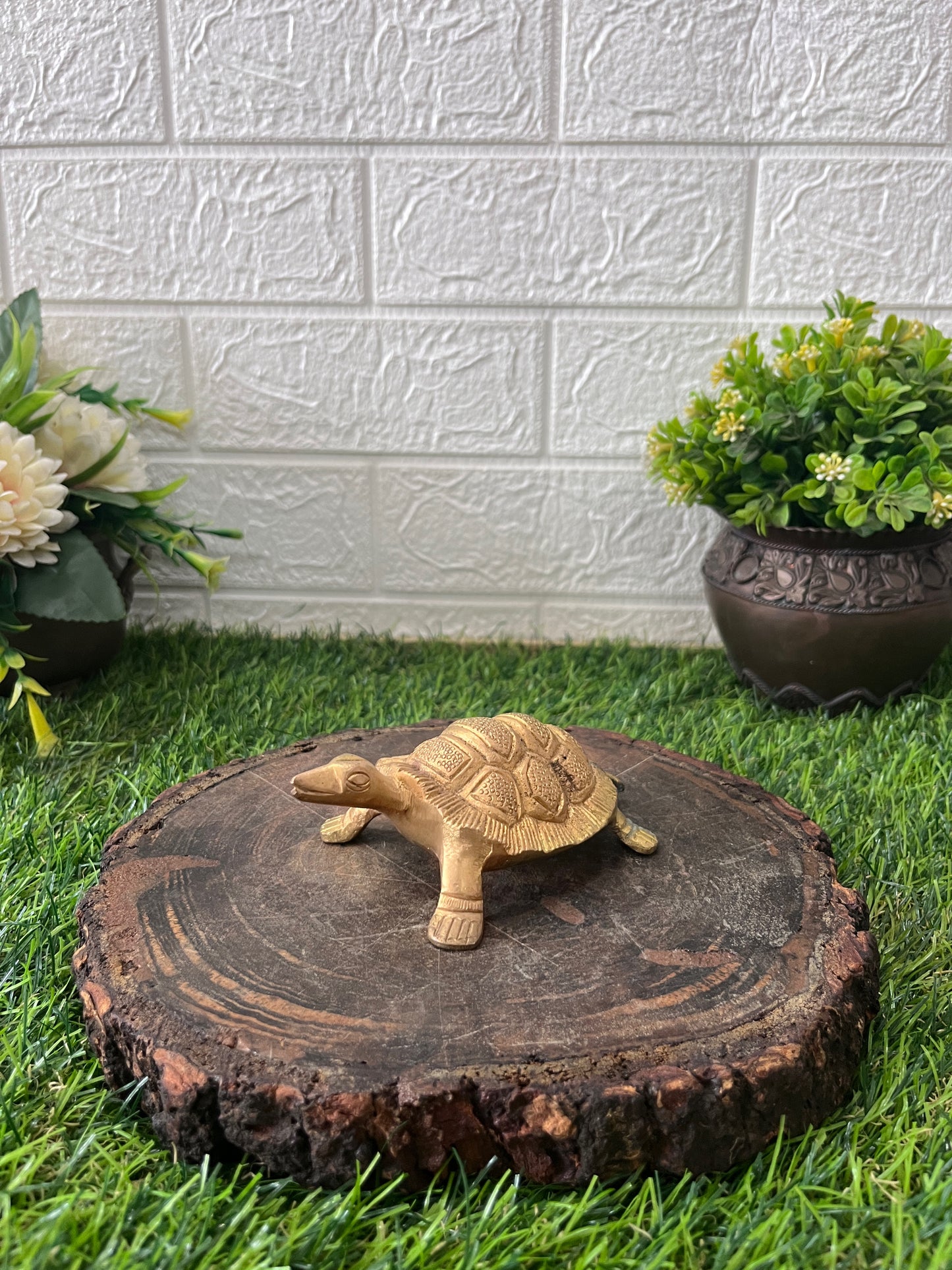 Brass Turtle - Antique Animal Figurine