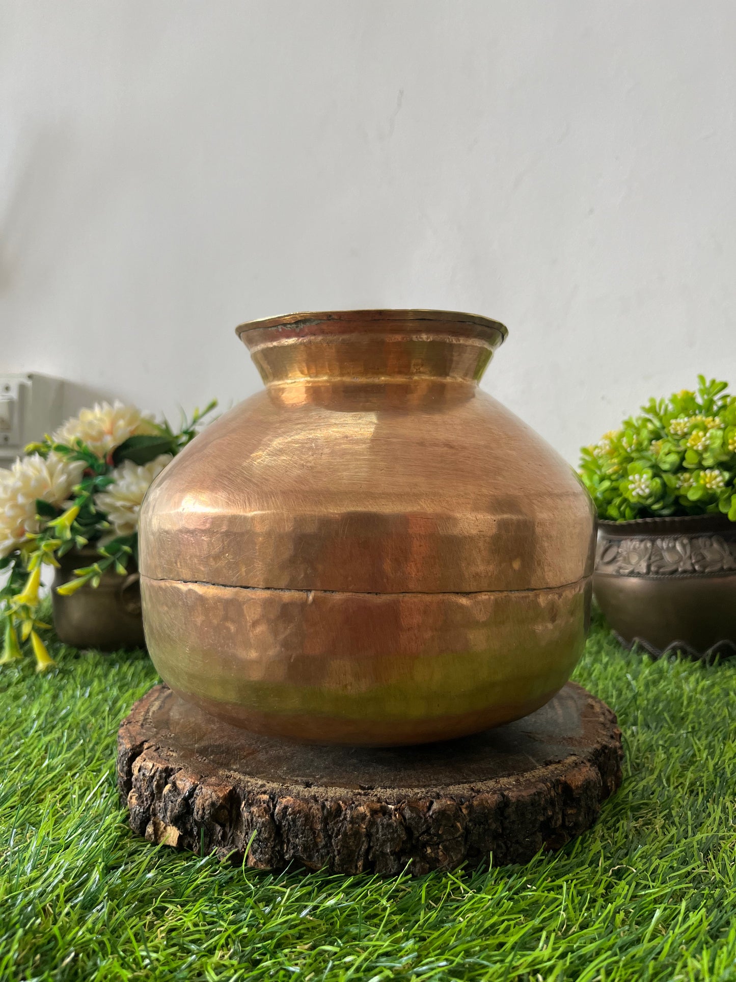 Brass Heavy Cooking Pot - Antique Handi