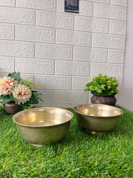 Bronze Bowls In Pair - Antique Serving items