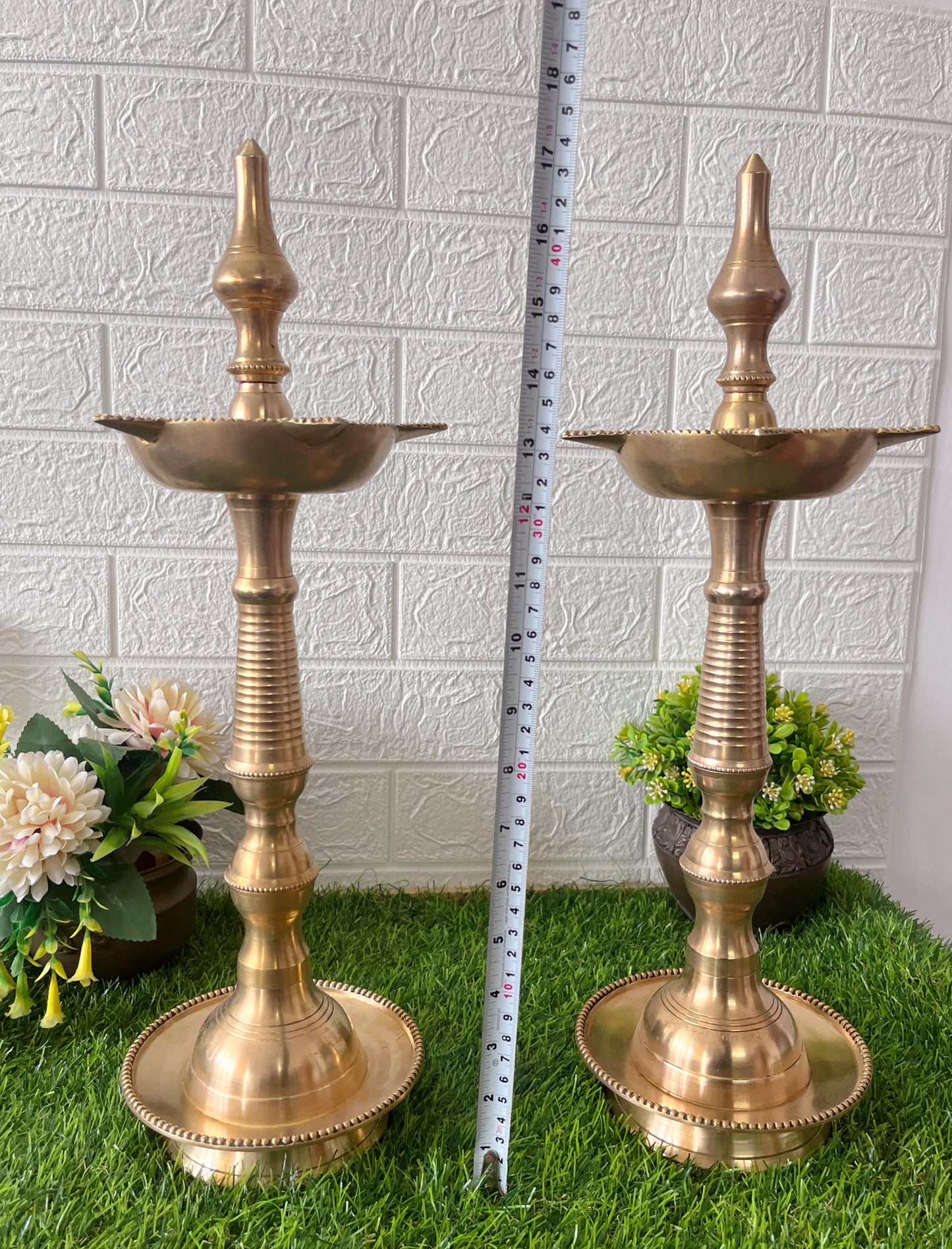 Brass Samay In Pair - Antique Diya