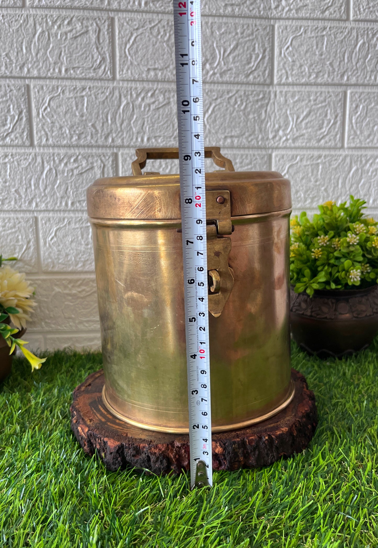 Antique Brass Storage Box With Lock