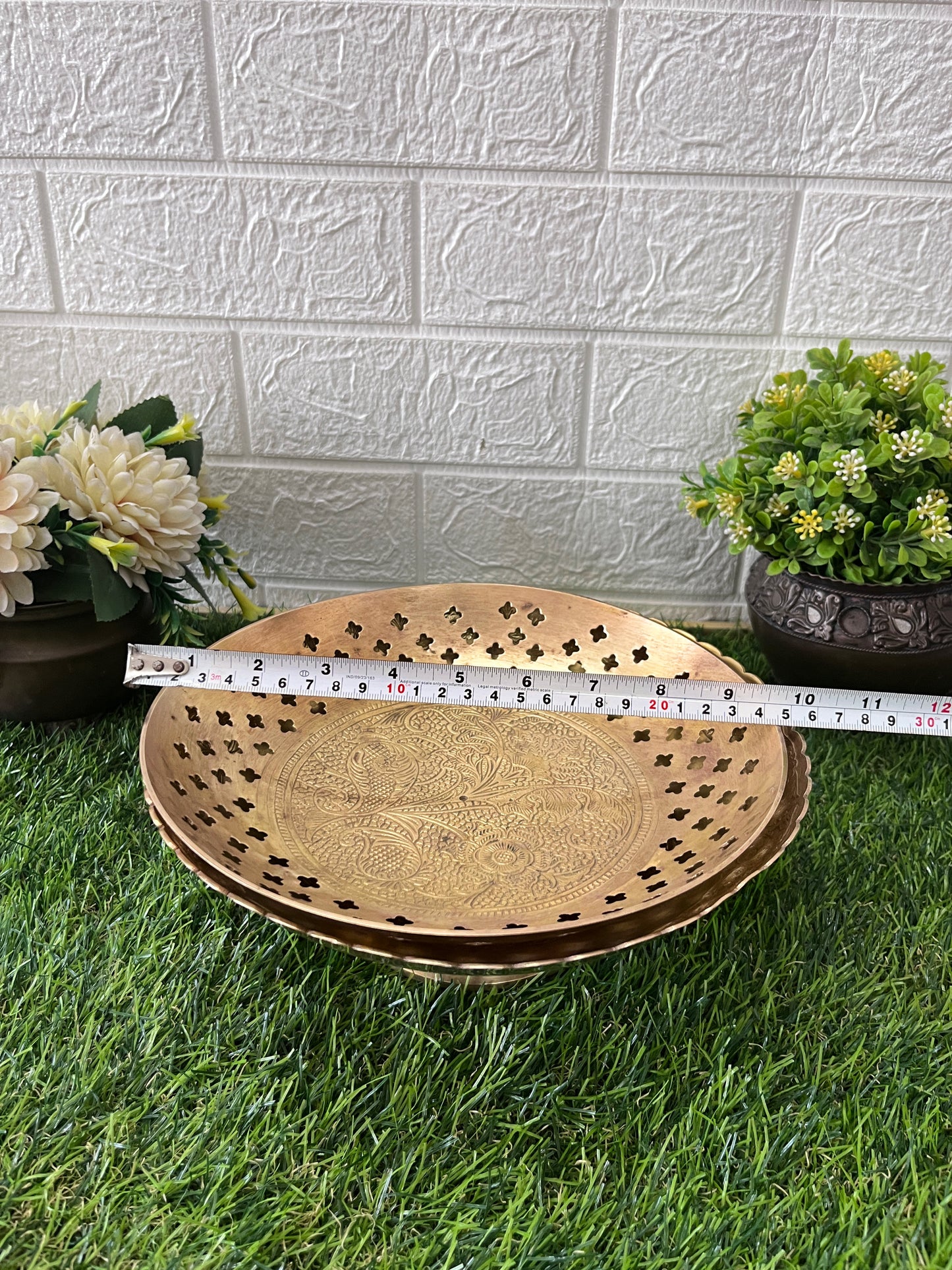 Brass Big Fruit Bowls In Pair - Antique Serving Item