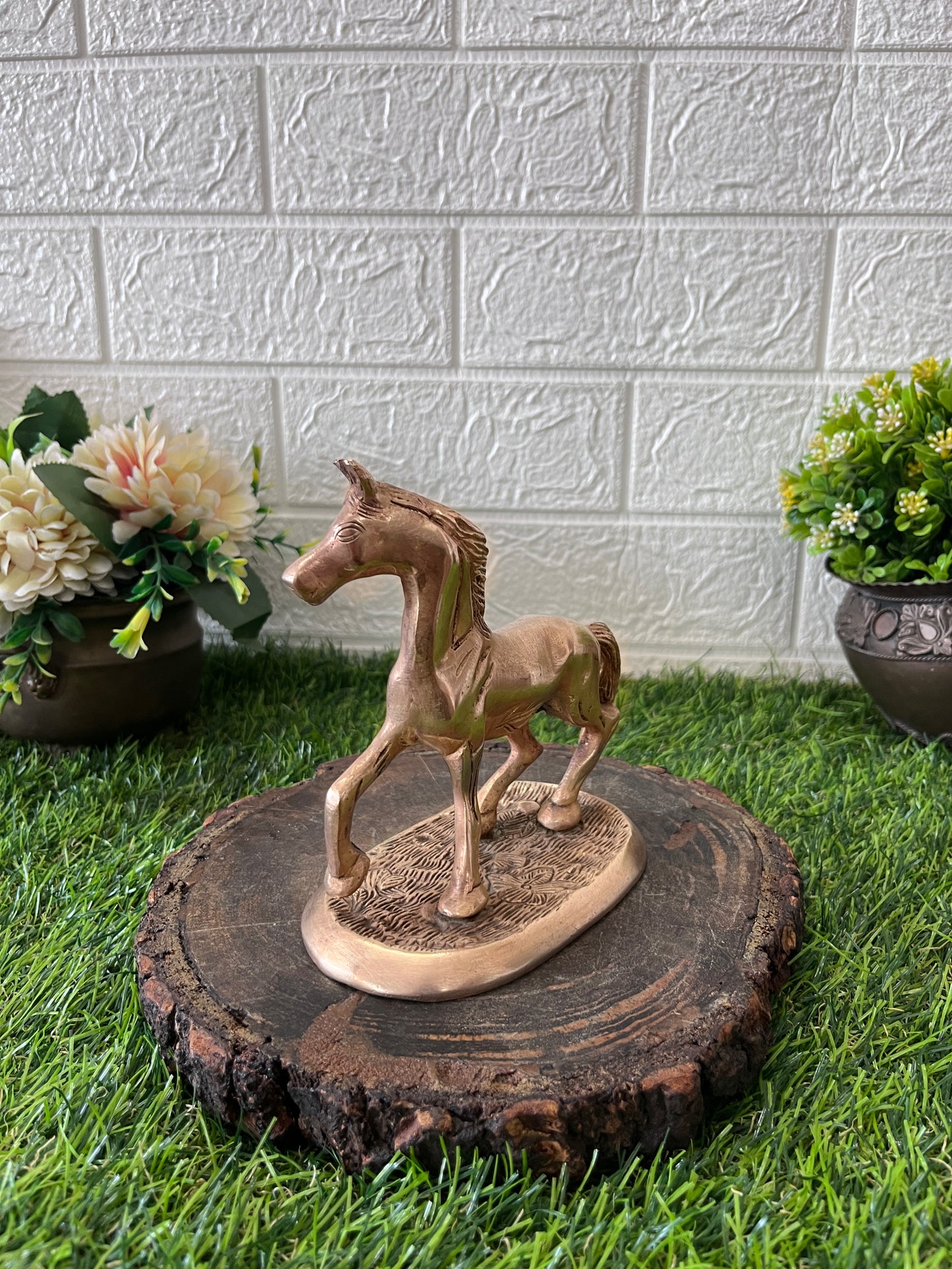 Brass Horse Table Top - Antique Animal Figurine