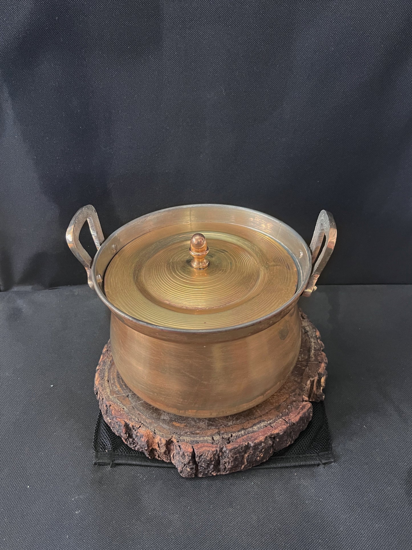 Brass Vintage Big Size Cha Patra - Bombay Antiques Approved