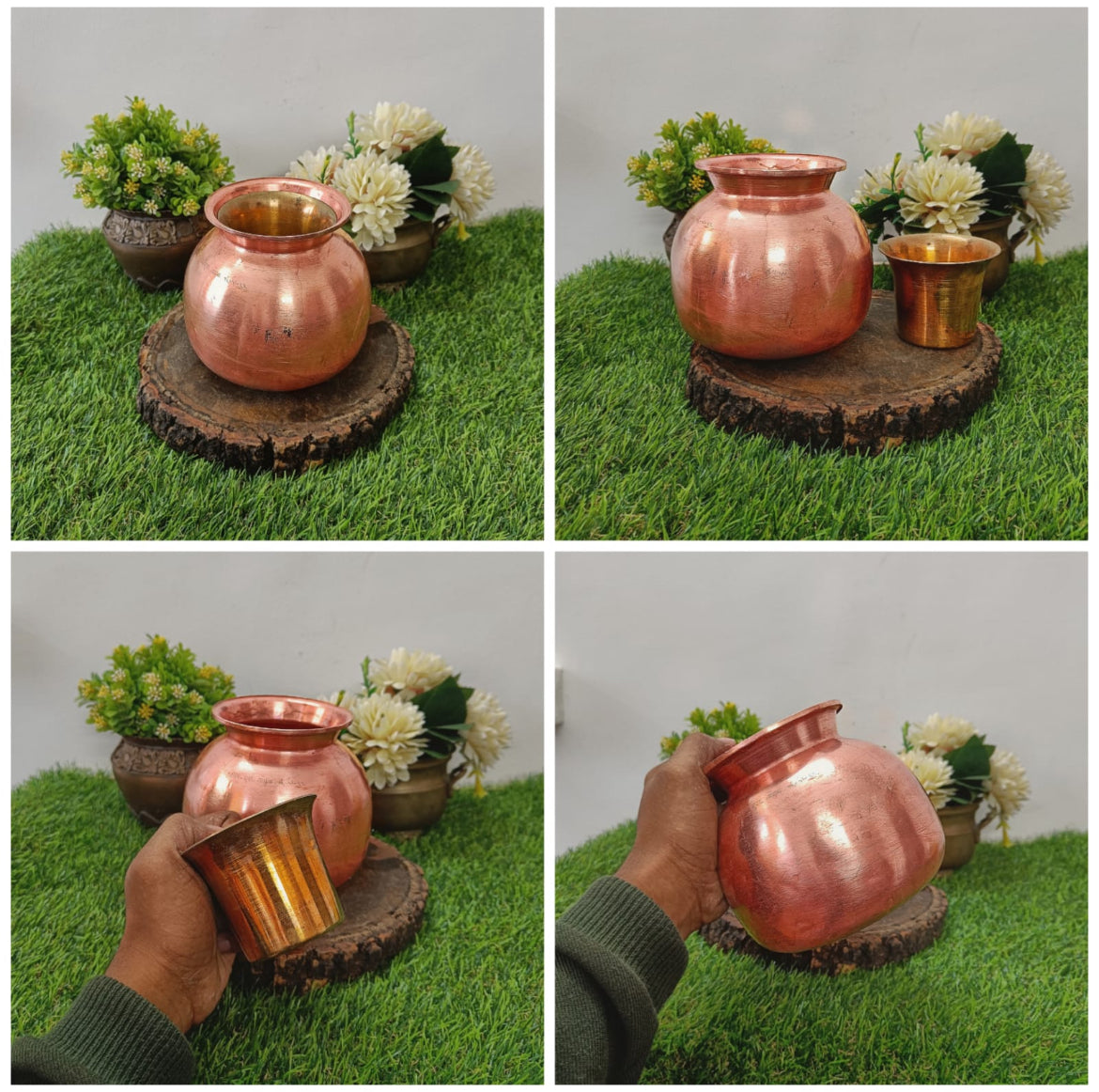 Antique Copper Lota And Pela