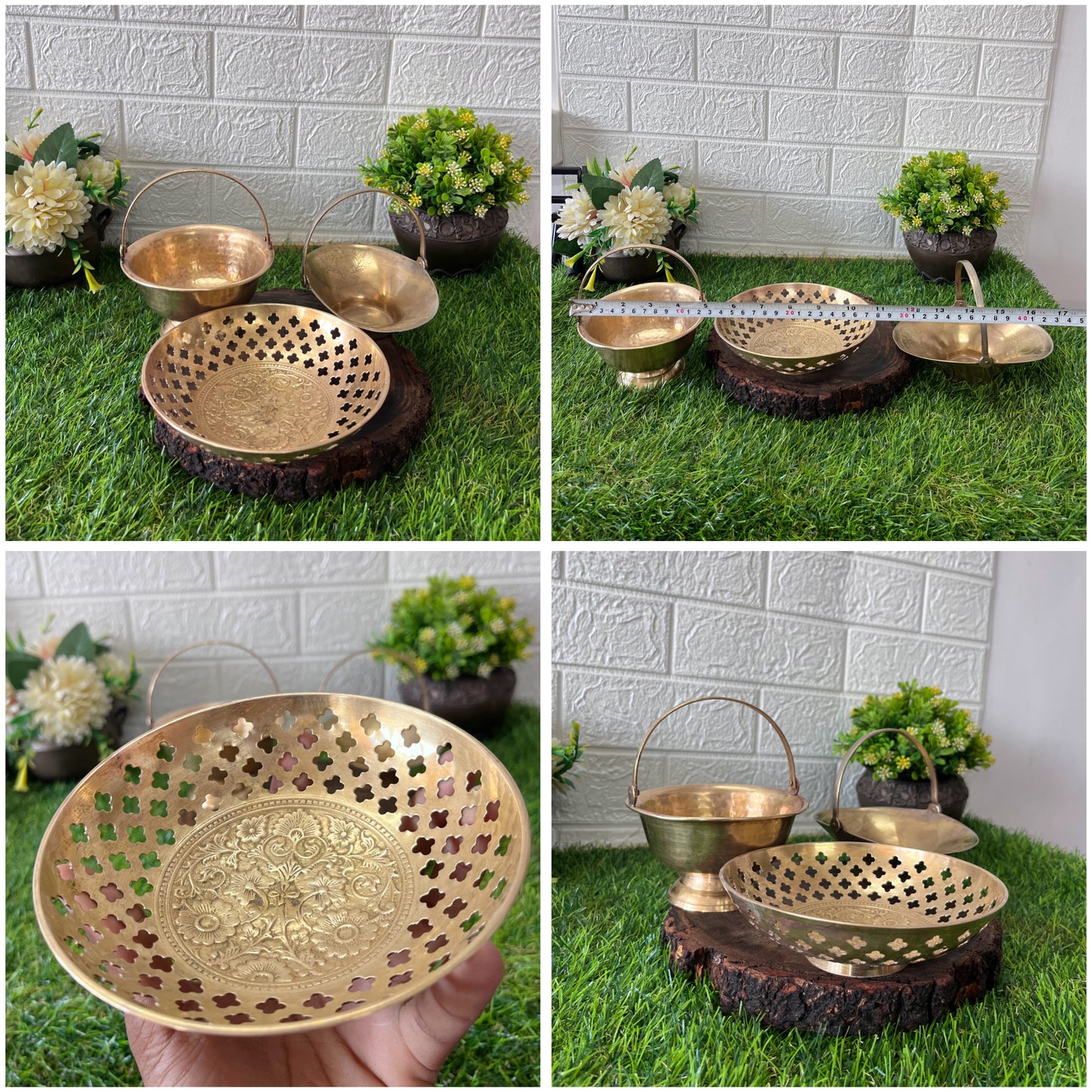 Brass Decor Bowls - Antique Brass Set Of 3