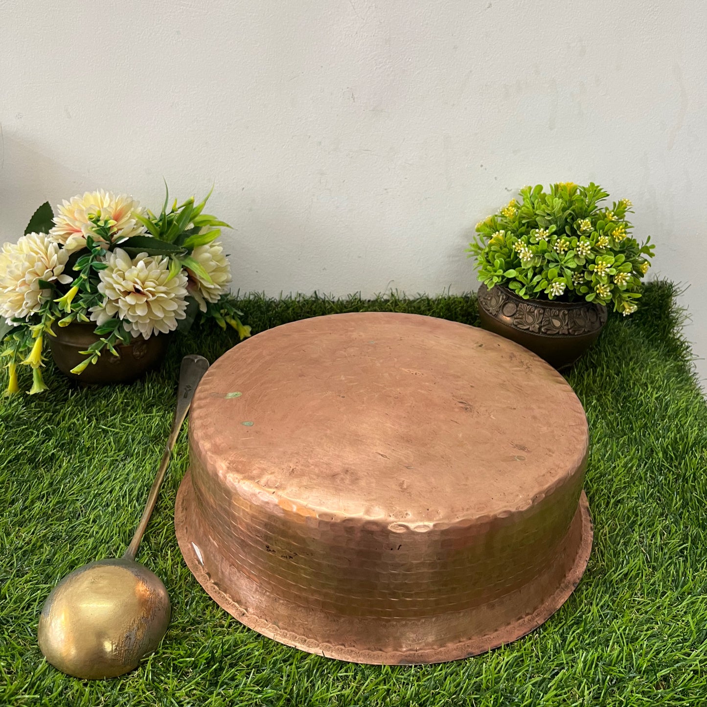 Antique Copper Langadi With Ladle