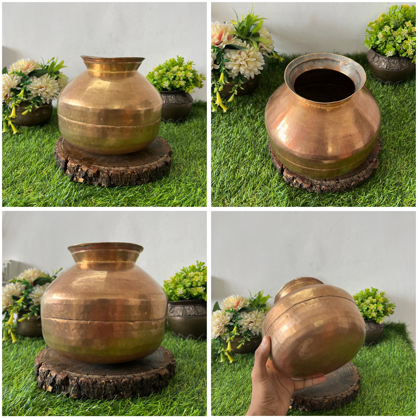 Brass Heavy Cooking Pot - Antique Handi