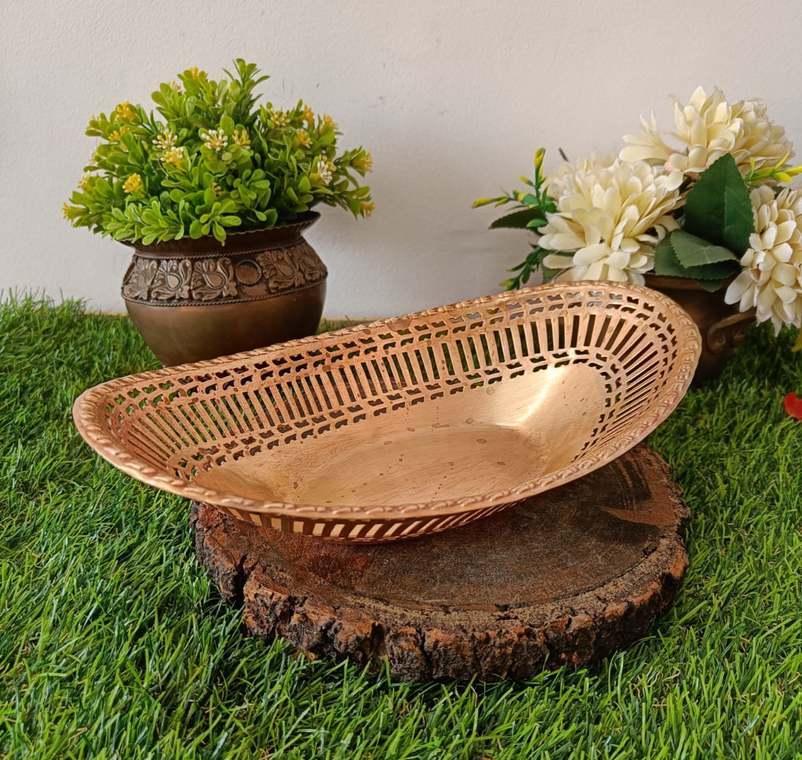 Brass Basket by Bombay Antiques