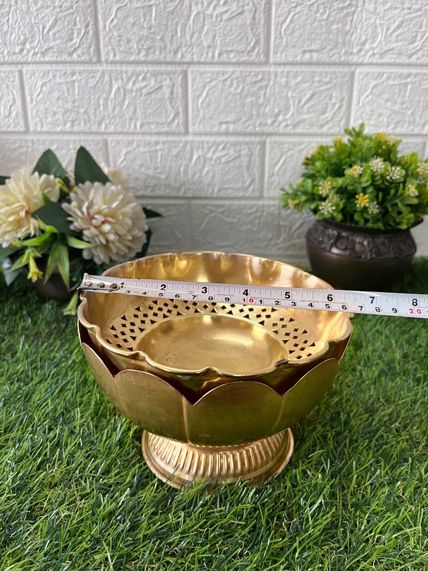 Brass Fruit Bowl In Pair - Antique Serving Item