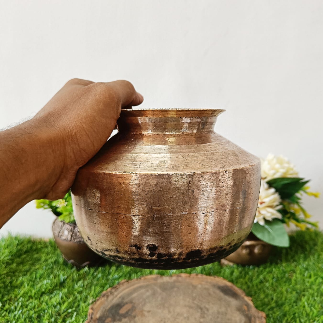 Brass Cooking Pot by Bombay Antiques - Antique Vessel