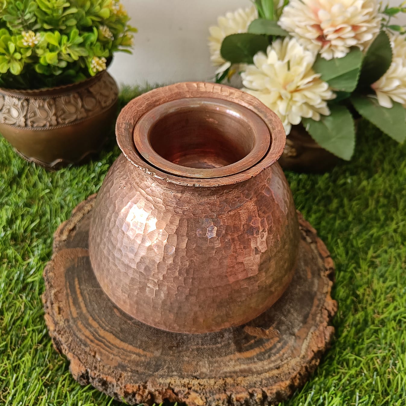 Antique Copper Kalash And Pela