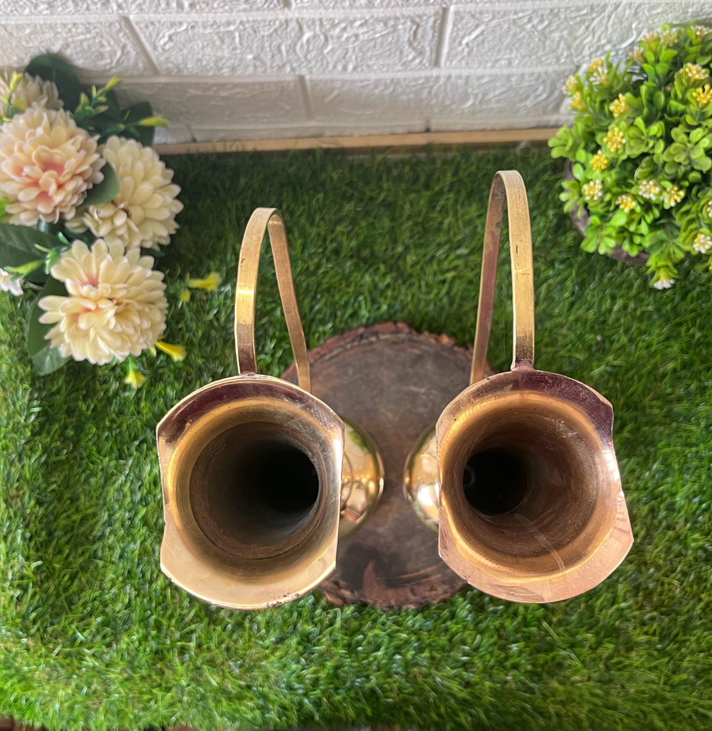 Brass Rare Jug Pair - Antique Item