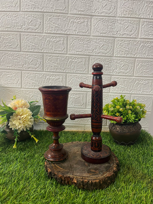 Vintage Wooden Decor Items In Pair