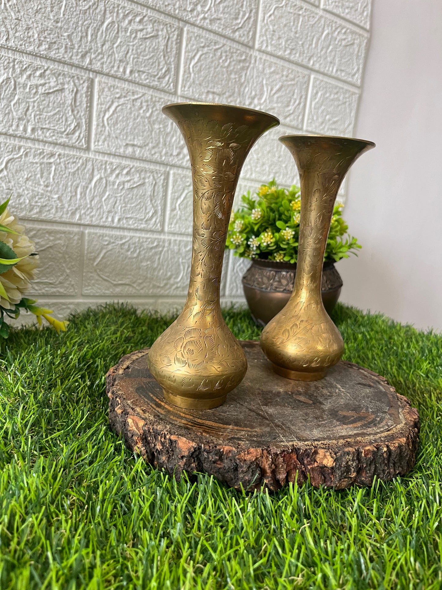 Antique Brass Small Vase