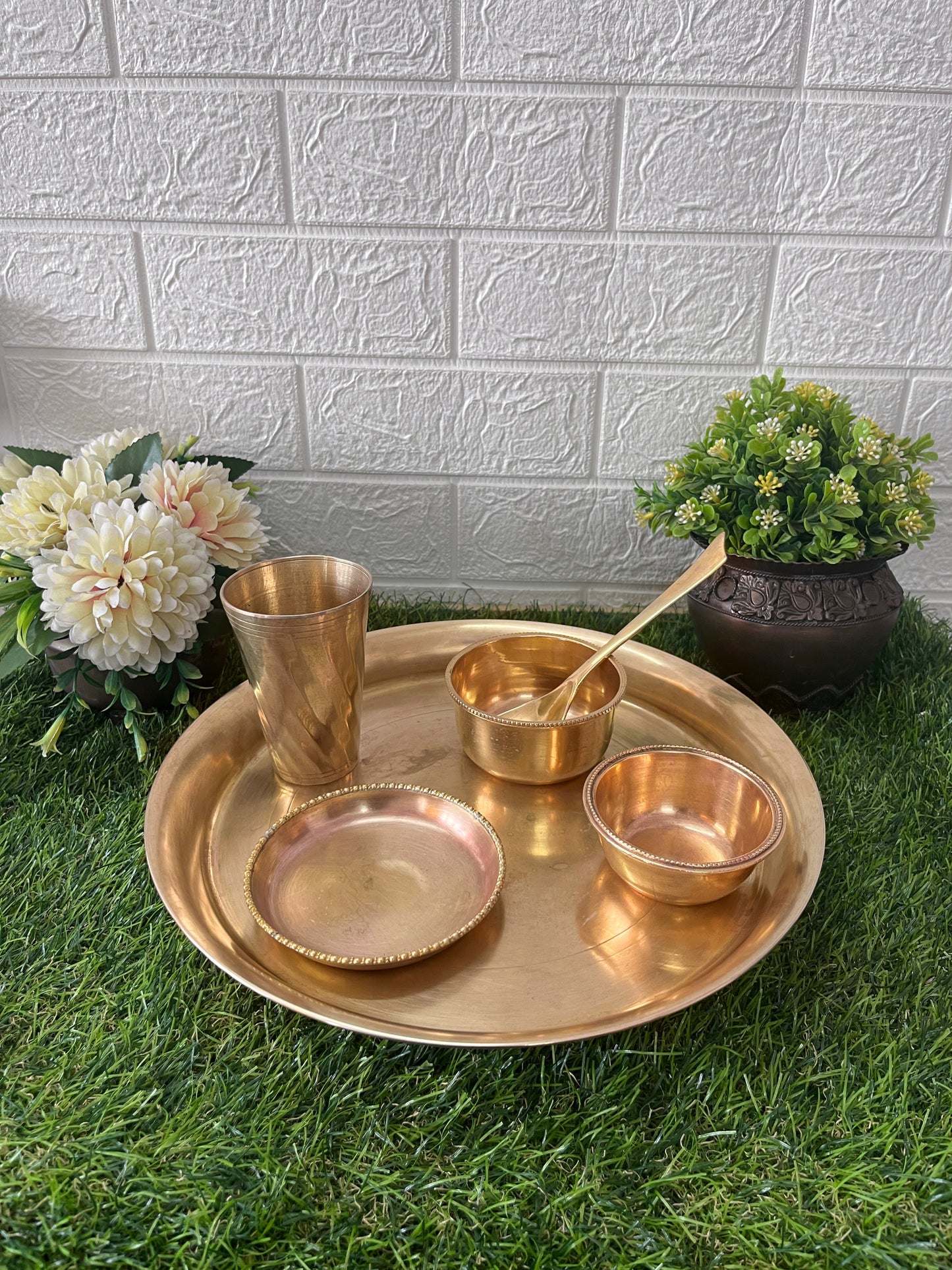 Brass Dinner Set - Antique Serving Item