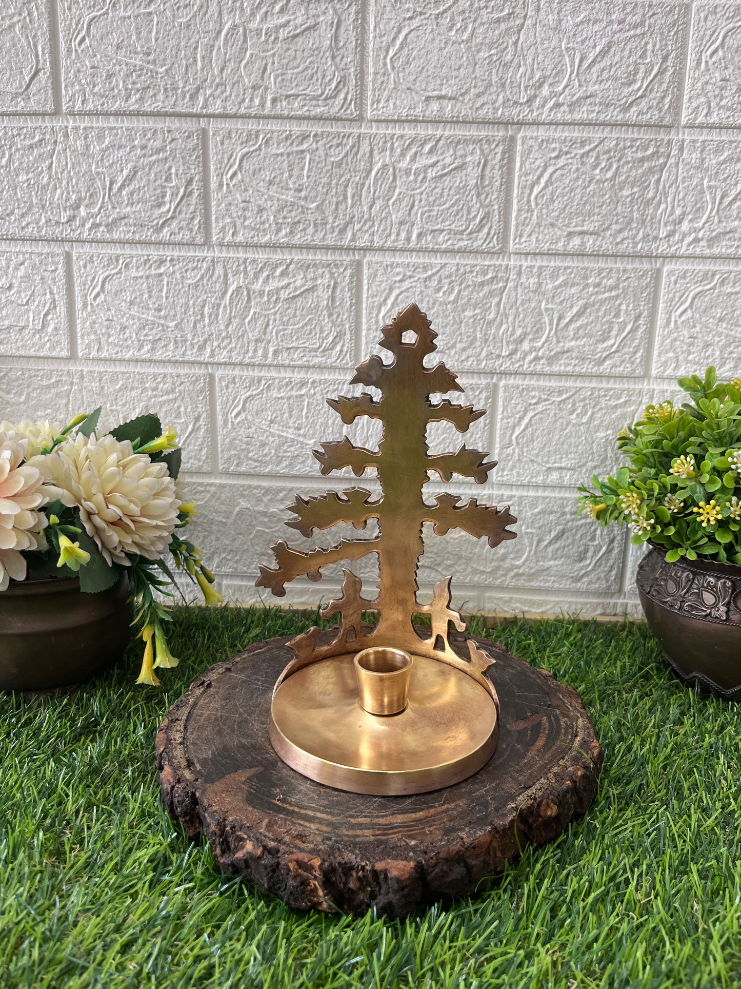 Brass Candle Holder - Antique Mombatti Stand