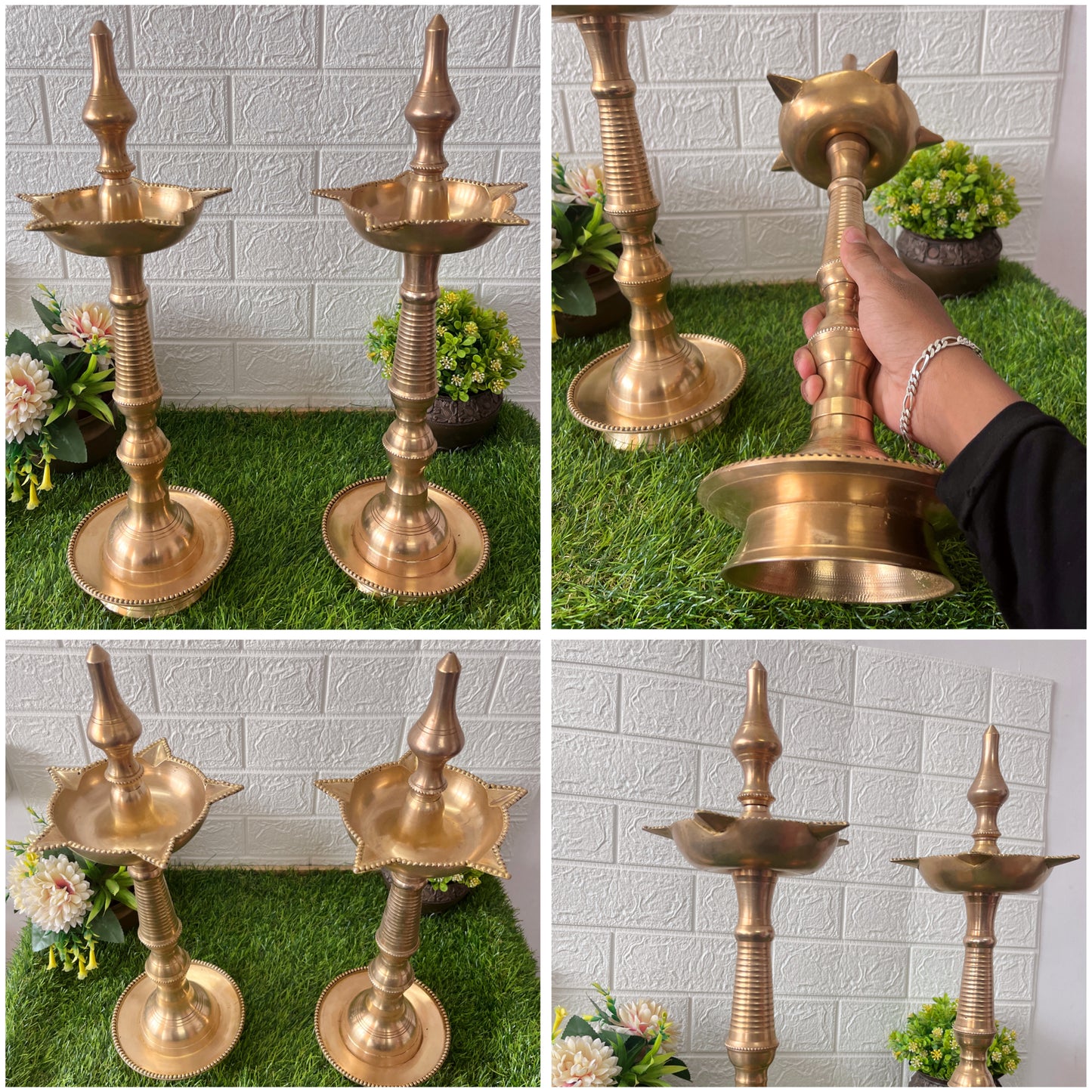 Brass Samay In Pair - Antique Diya