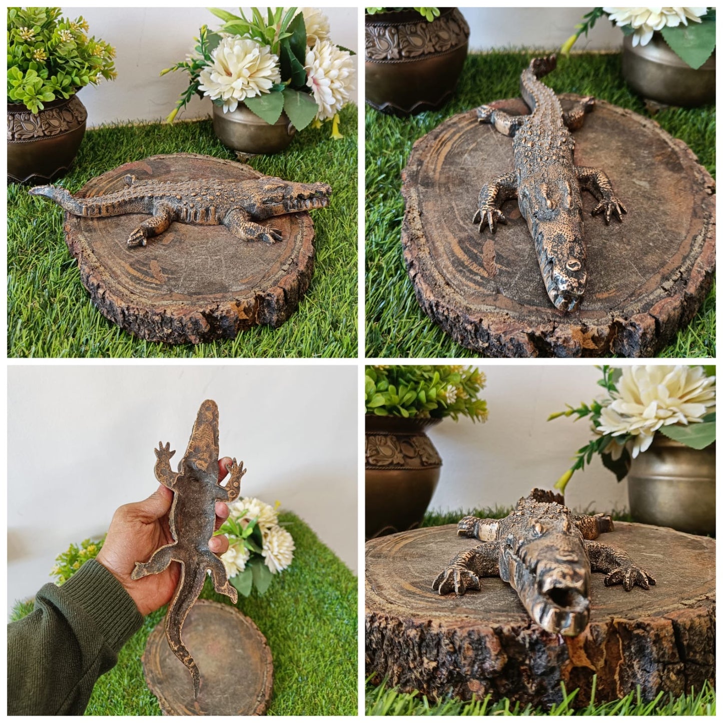 Brass Crocodile by Bombay Antiques - Antique Animal figurine