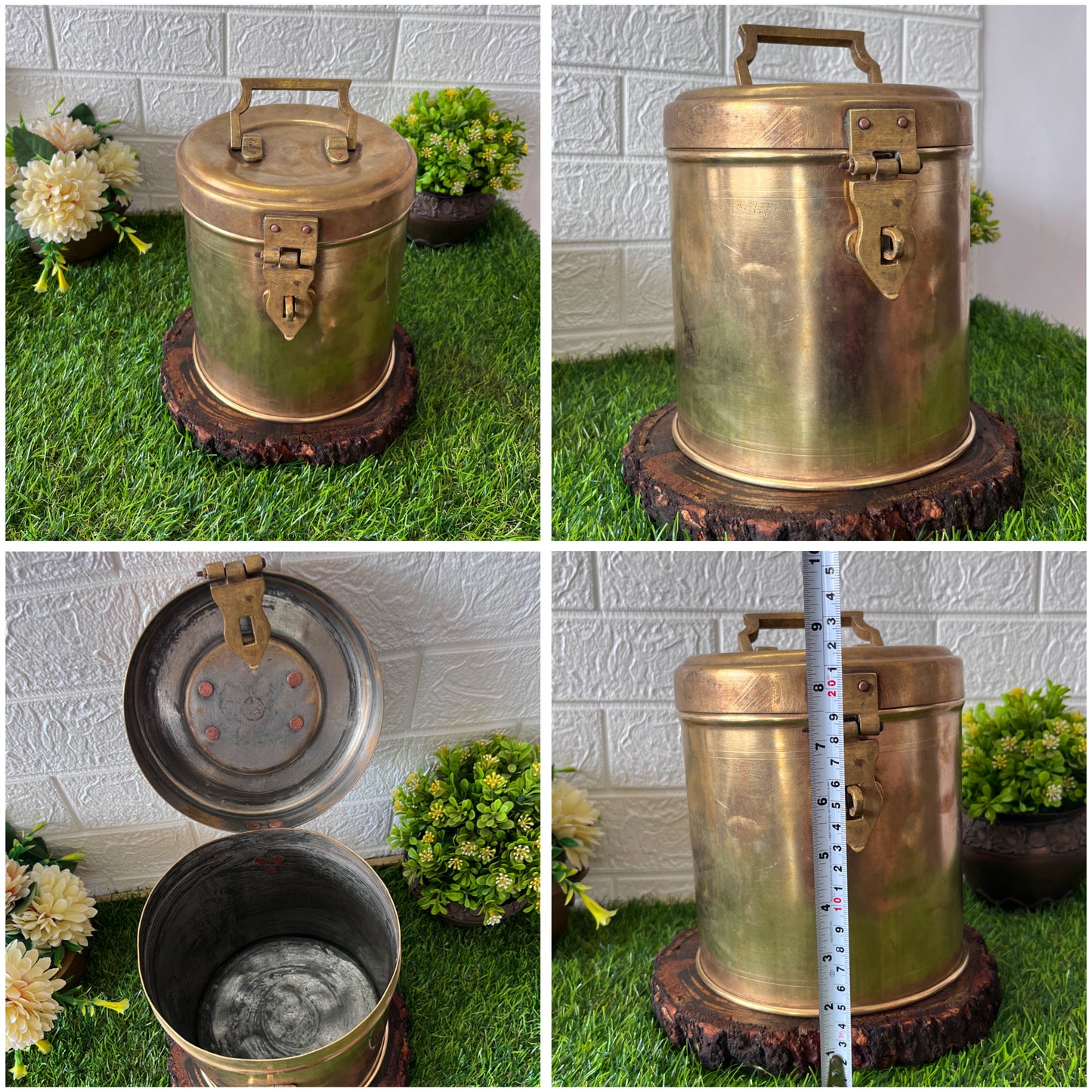 Antique Brass Storage Box With Lock