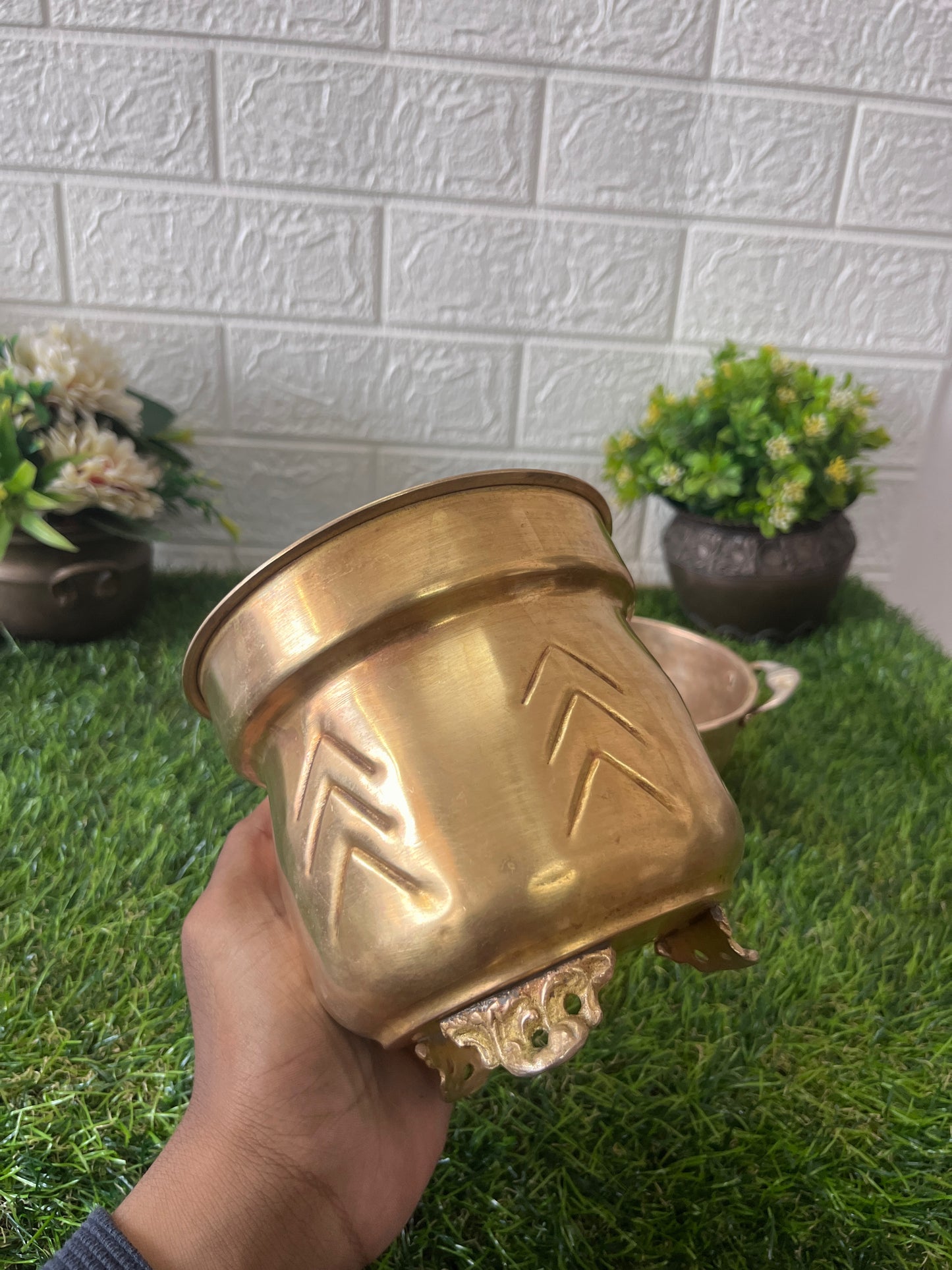 Brass Flower Pot - Antique Decors