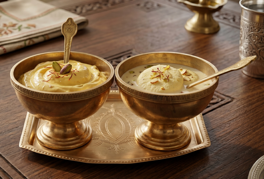 Antique Peetal Dessert Set with Tray | Pure Brass Serving Set | Made in 1971