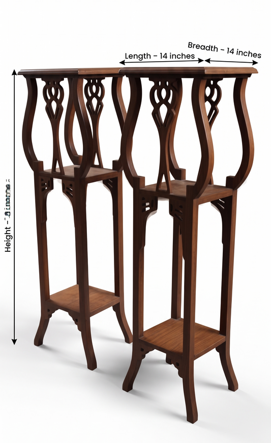 1999 Teakwood Pair | Traditional Wooden Furniture - Bombay Antiques
