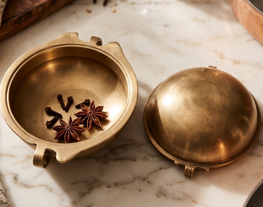 Antique Peetal Urli Pair | Pure Brass Decorative Urli Set of 2 | Made in 1976