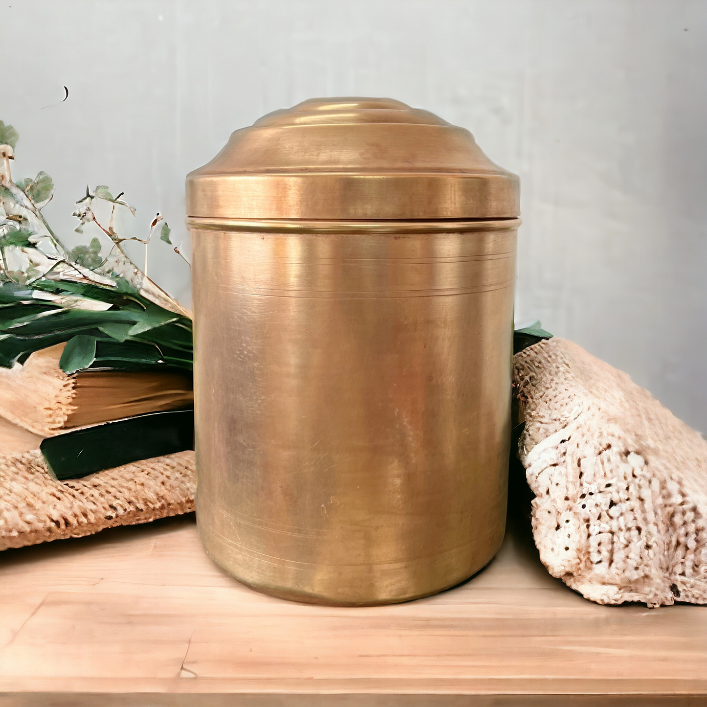 Brass Big Storage Container by Bombay Antiques