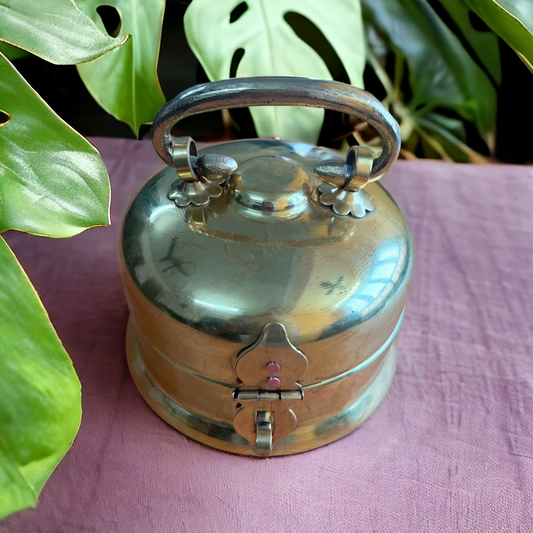 Brass Vintage Paan Dabba - Bombay Antiques Approved