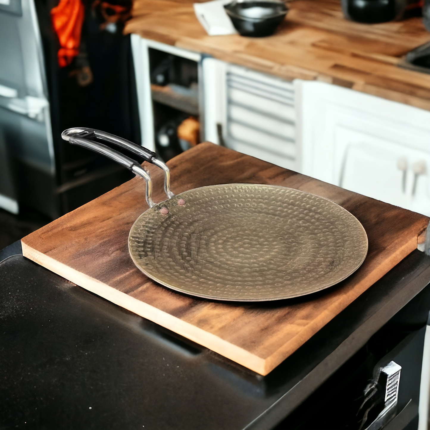 Brass Vintage Cooking Pan - Bombay Antiques Approved