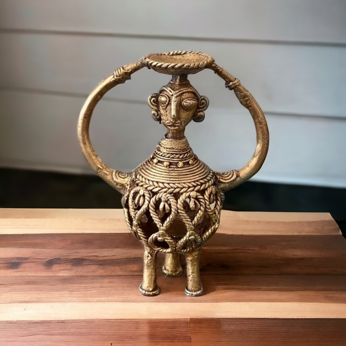 Brass Candle Holder - Antique Mombatti Stand