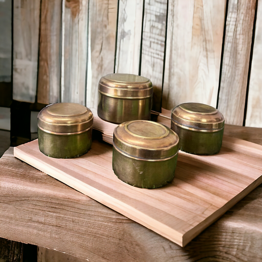 Brass Dabba Set - Antique Storage Items