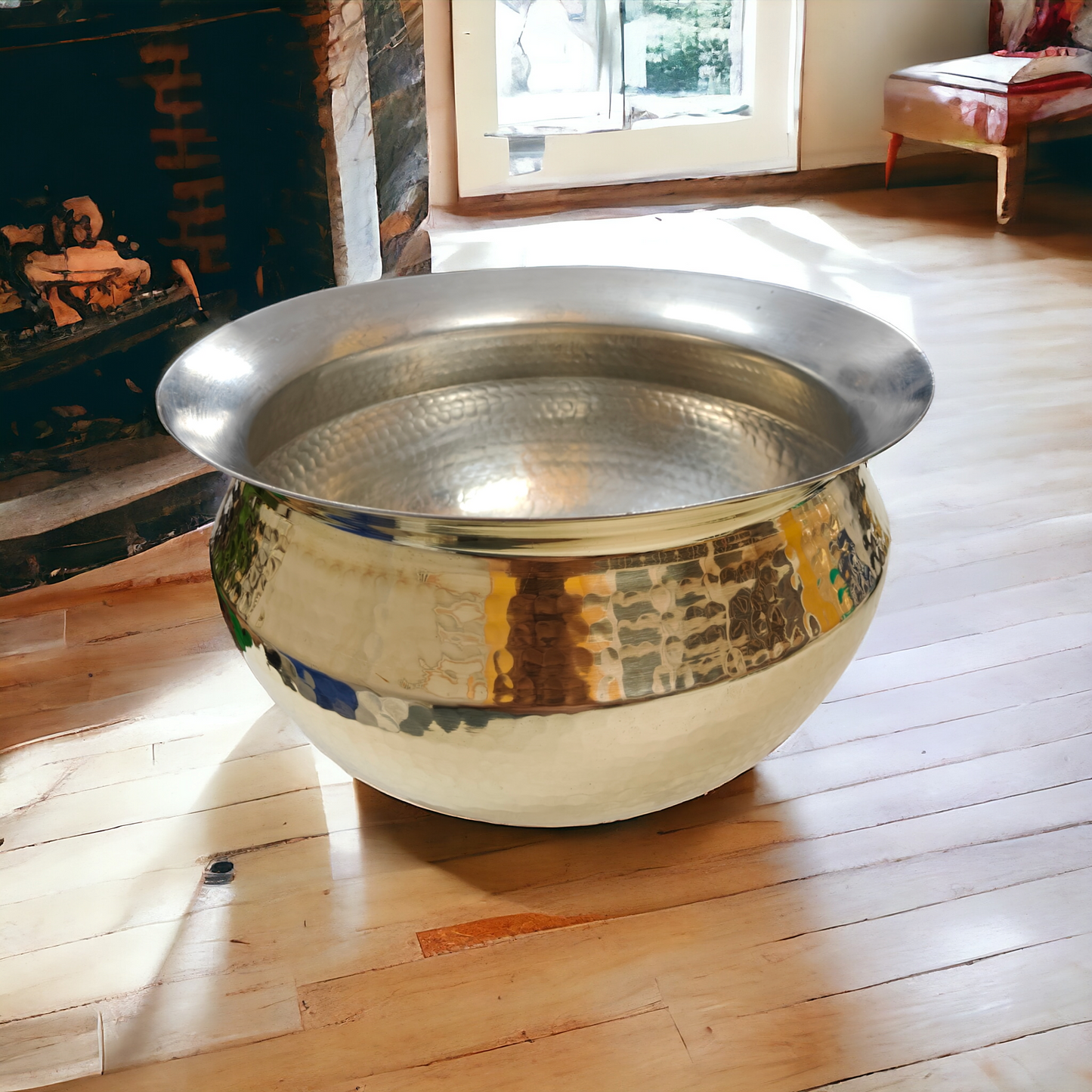 Vintage Brass Big Size Cooking Bowl