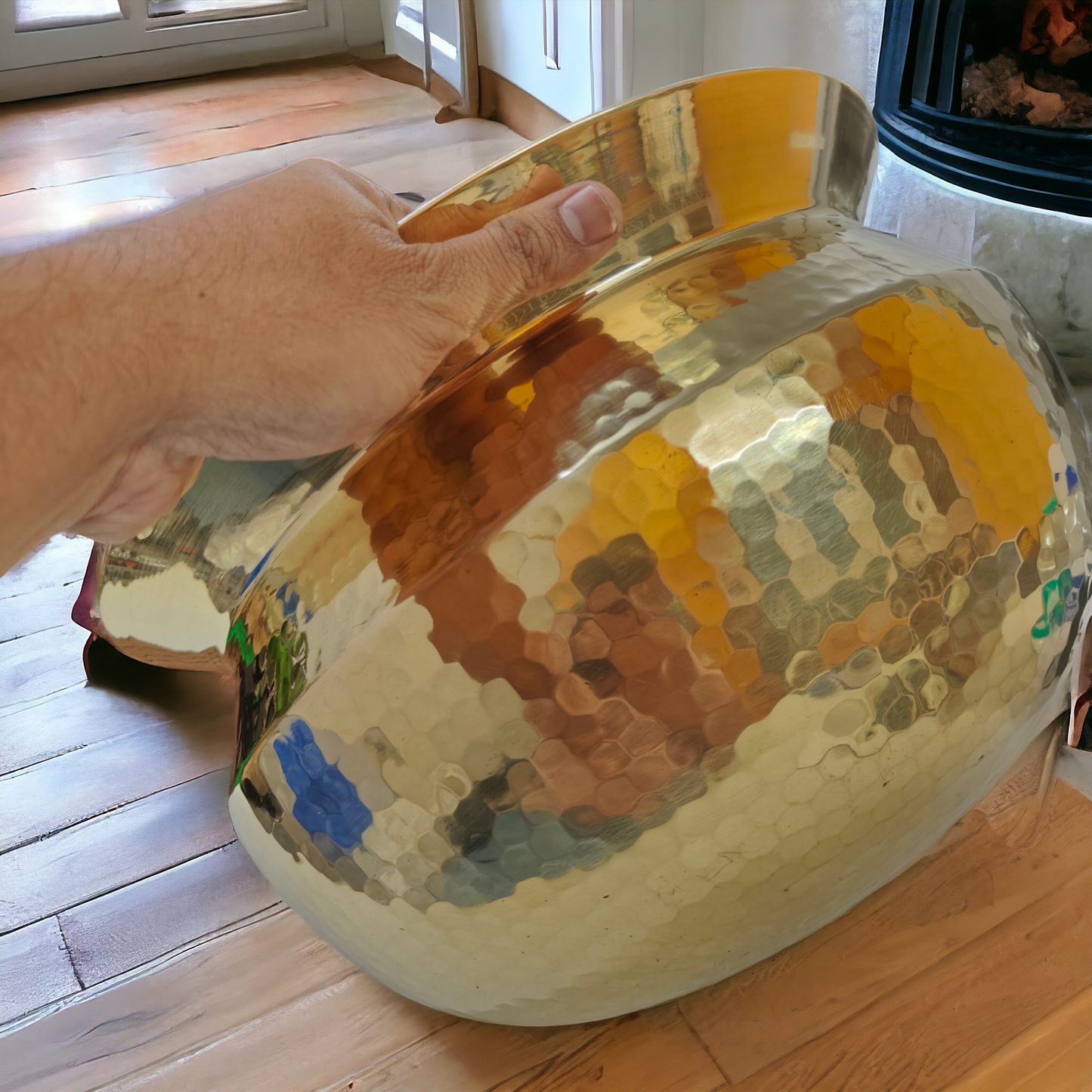 Vintage Brass Big Size Cooking Bowl