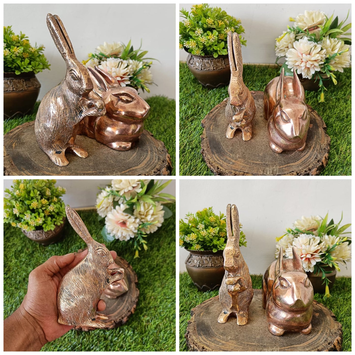 Antique Brass Rabbit Pair 🐇 🔥