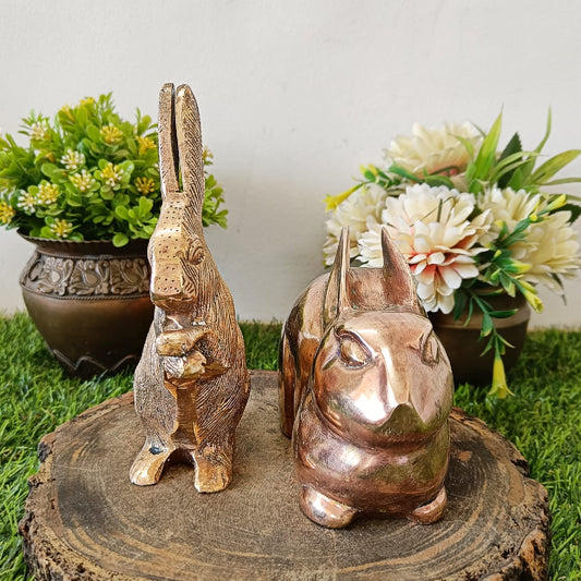 Antique Brass Rabbit Pair 🐇 🔥 - Bombay Antiques