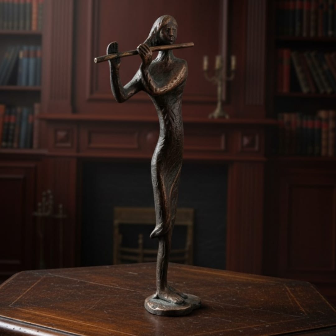 1961 Antique Brass Figurine | Brass Display Statue