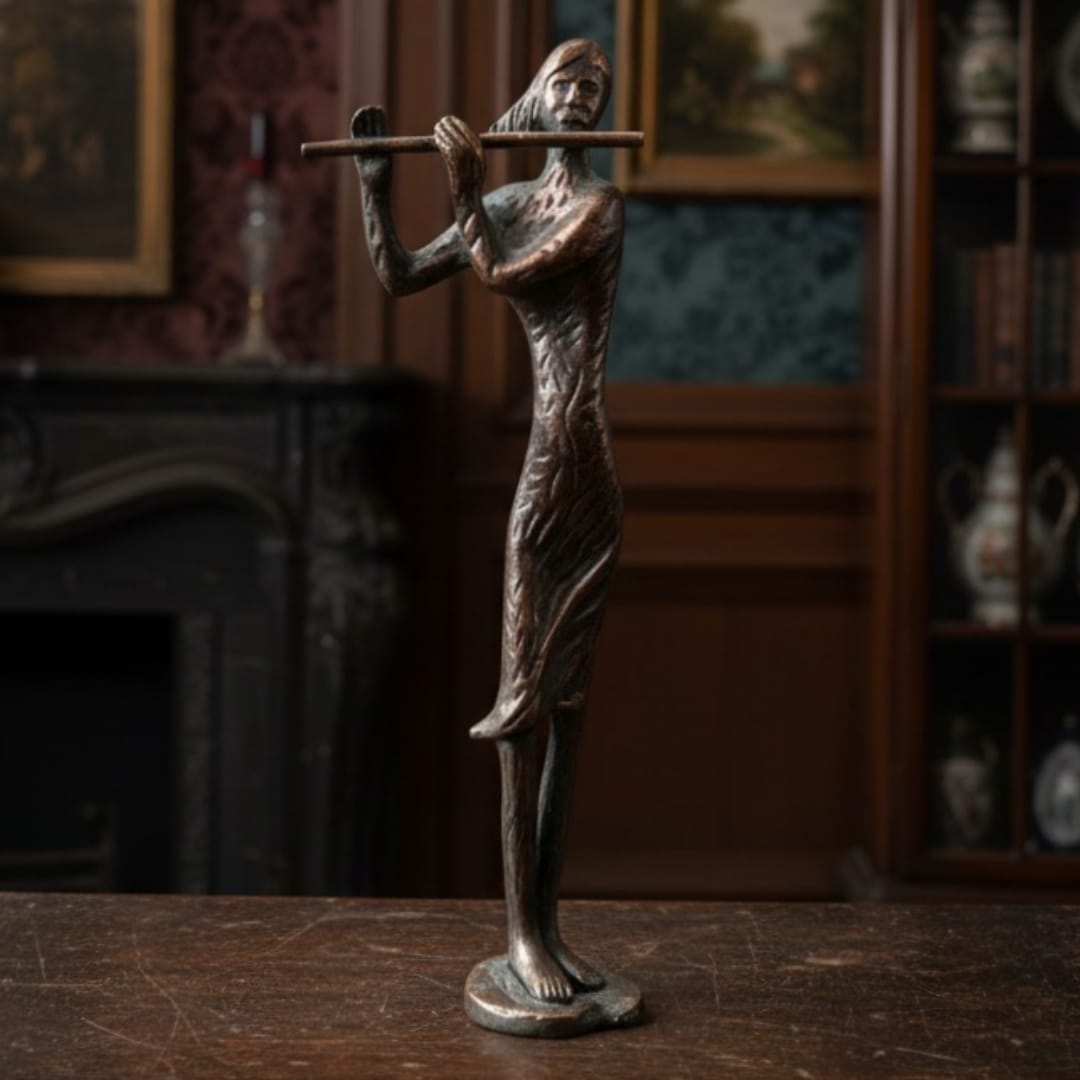 1961 Antique Brass Figurine | Brass Display Statue