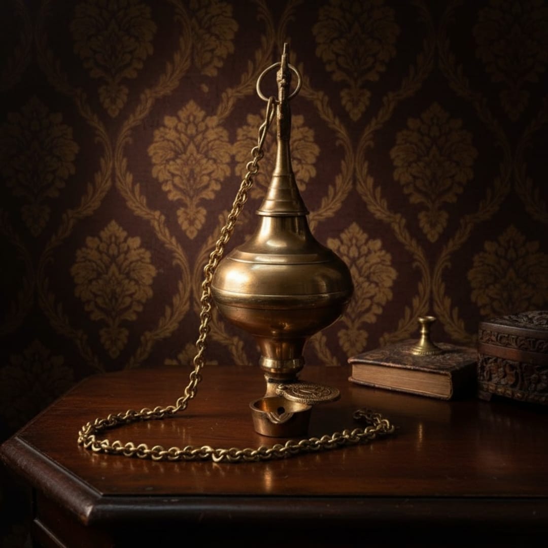 1965 Antique Brass Lamandiva | Hanging Brass Décor Piece