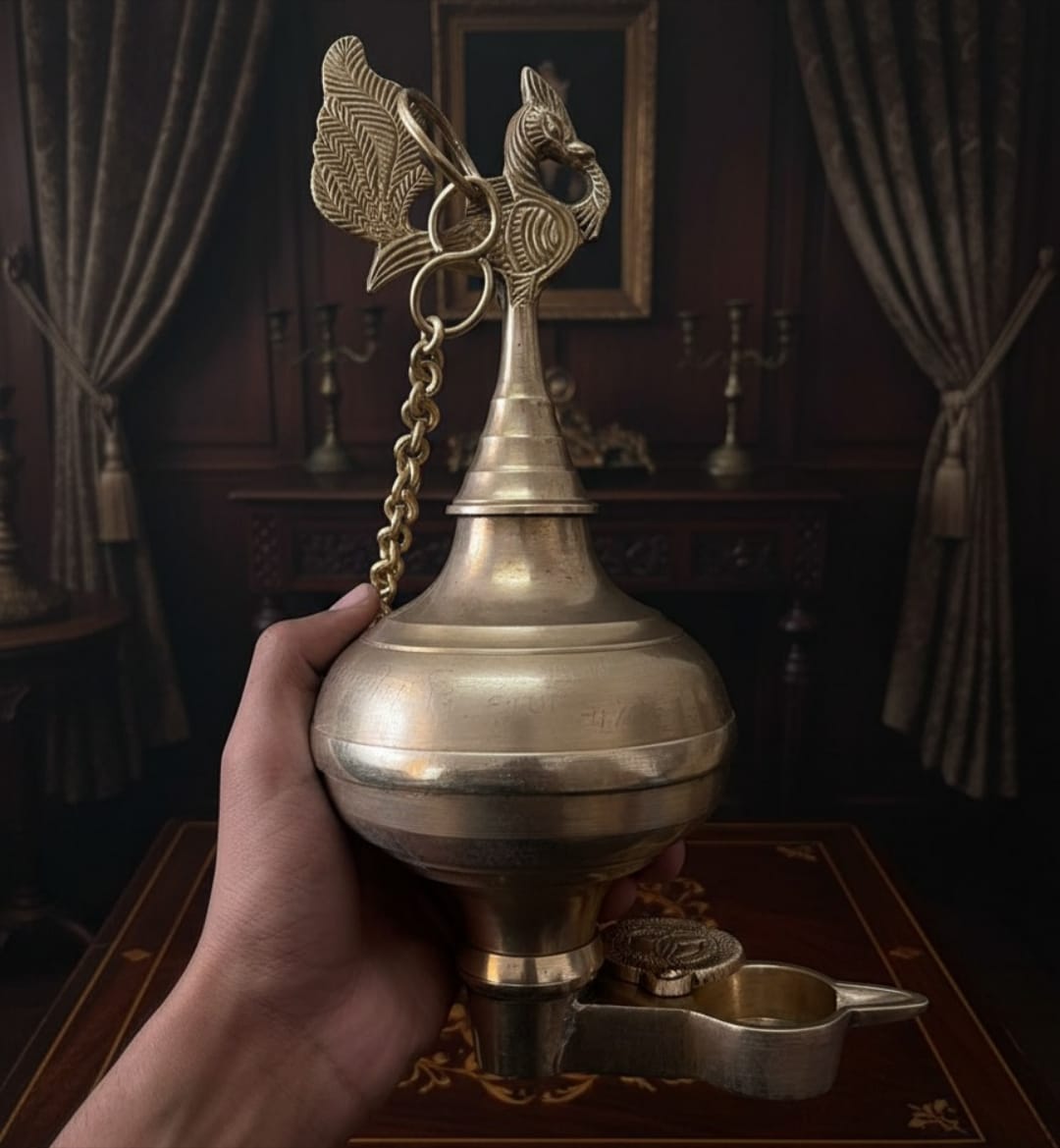 1965 Antique Brass Lamandiva | Hanging Brass Décor Piece