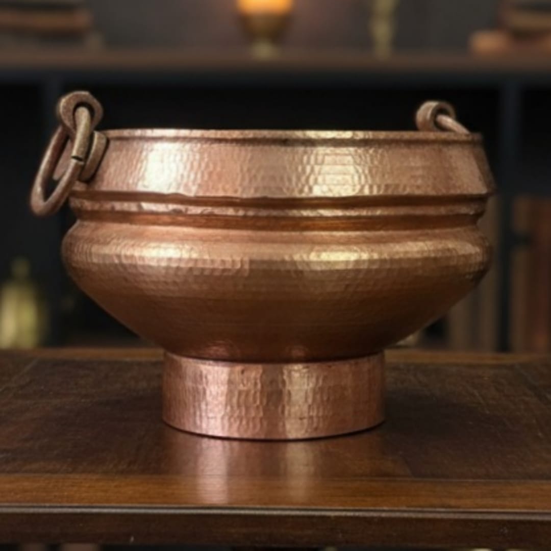 1985 Antique Copper Ghangalam | Traditional Copper Water Vessel 8L