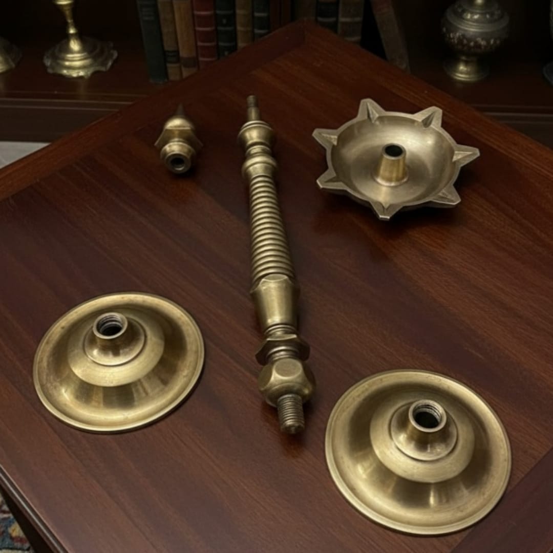 1983 Antique Brass Samay | Tall Heritage Brass Display Piece