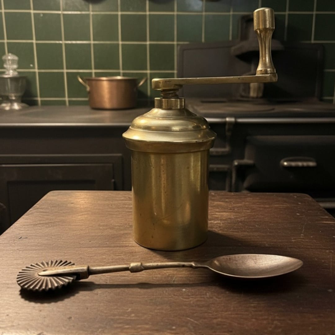 1987 Antique Brass Chakli Maker | Handmade Brass Chakli & Sev Press