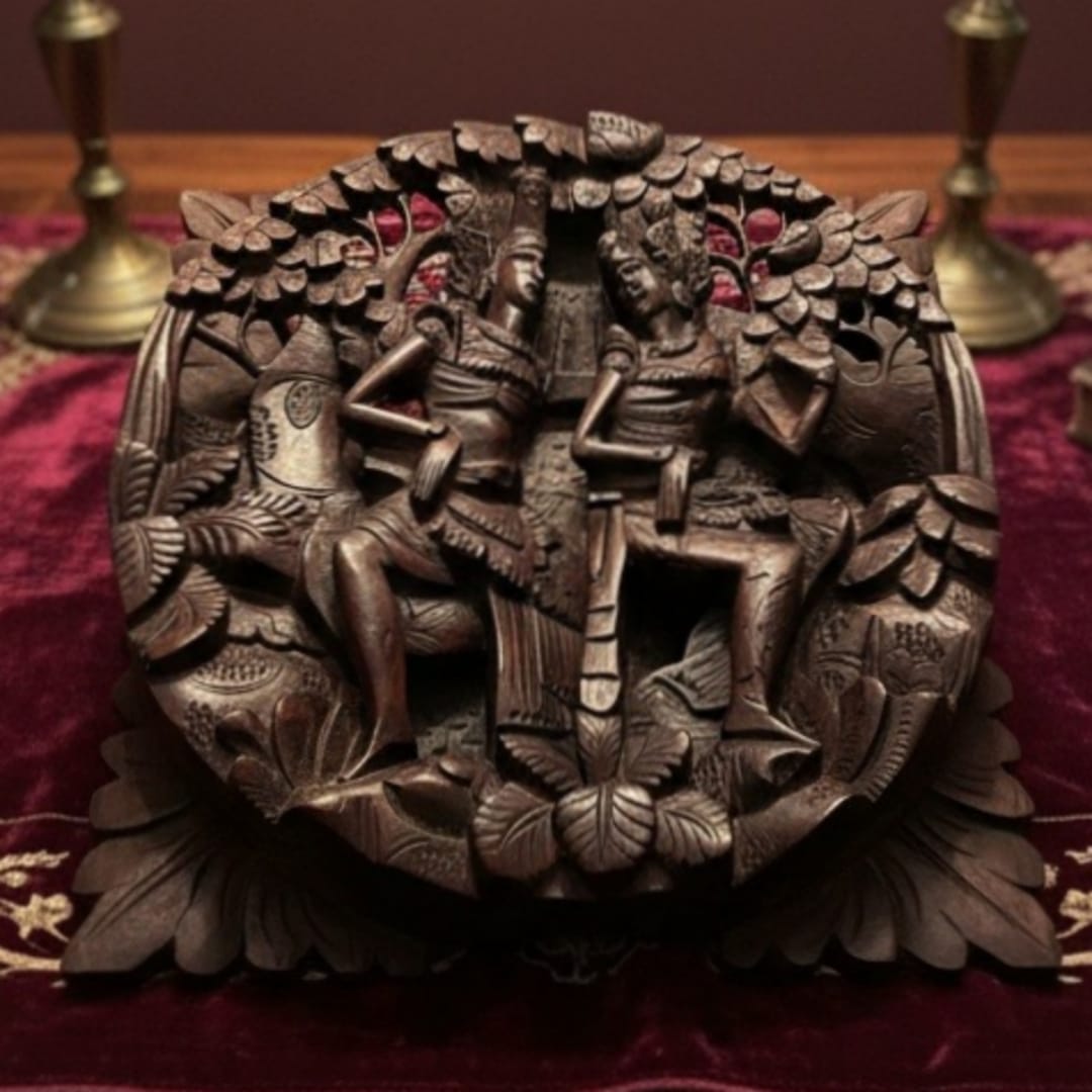 1978 Antique Rosewood Wall Hanging Decor Piece | Rosewood Wall Art