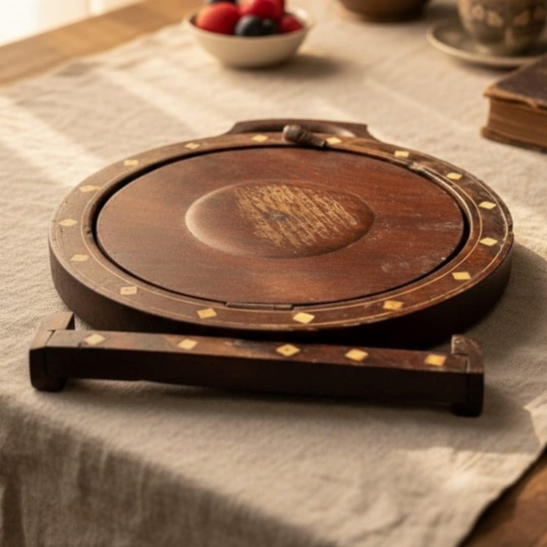 1974 Antique Wooden Folding Cake Stand | Versatile Tiered Server