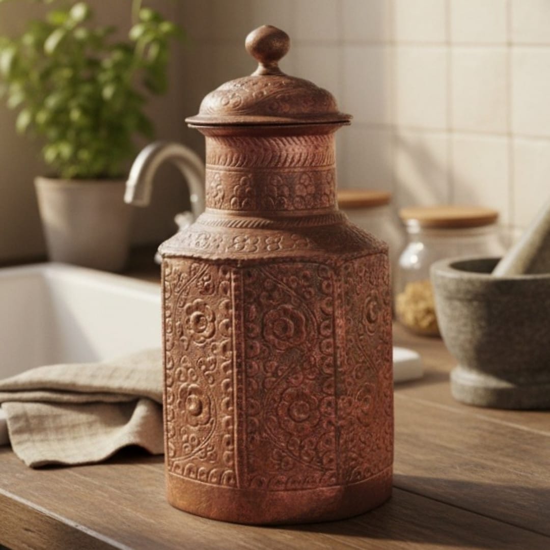 1970 Antique Copper Rare Storage Box | Timeless Copper Décor & Functional Piece