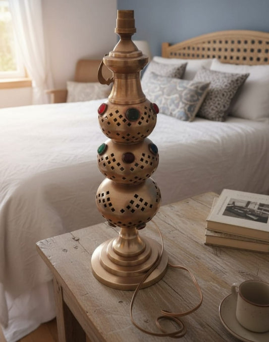 1988 Antique Brass Lamp | Traditional Brass Lighting Accent