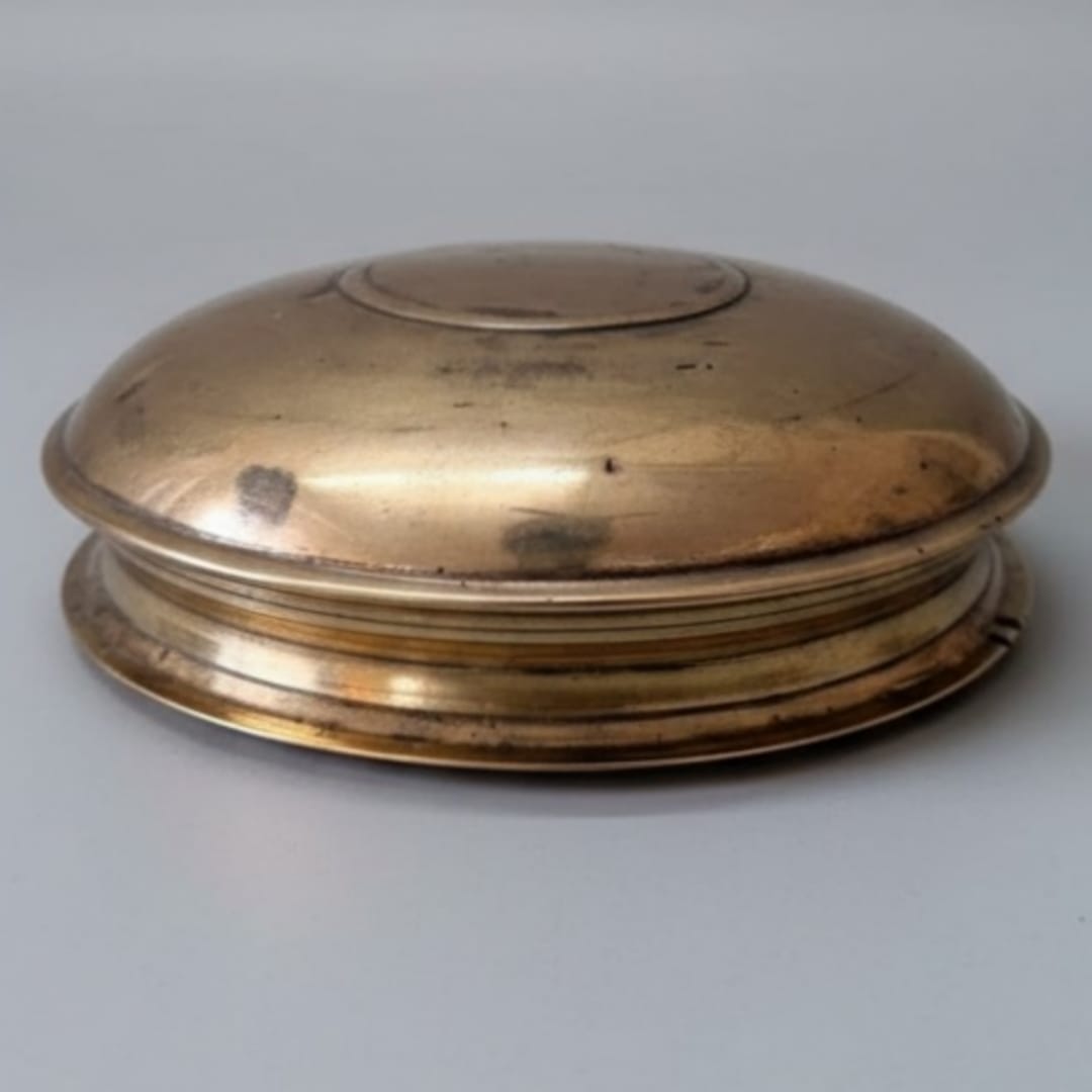 1974 Antique Bronze Urli | Compact 8 Inch Decorative Bowl - Bombay Antiques